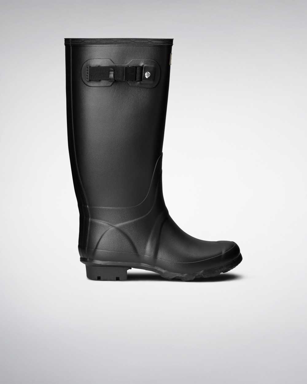 Womens Hunter Wide Leg Rain Boots Black | PMCFEA-365